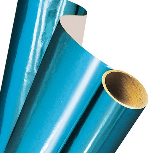 PAPEL MET. UNIFOIL METALUSTRE AZUL TURQ ROLLO C10M.